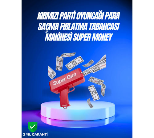 Dolar Boyutunda Kâğıt Atışı Yapan Pil ile Çalışan Oyuncak Tabanca