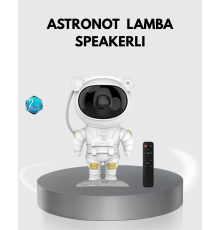 Astronot Şekilli Galaxy Projeksiyon Lambası Nebula Efektli Dekoratif Lamba