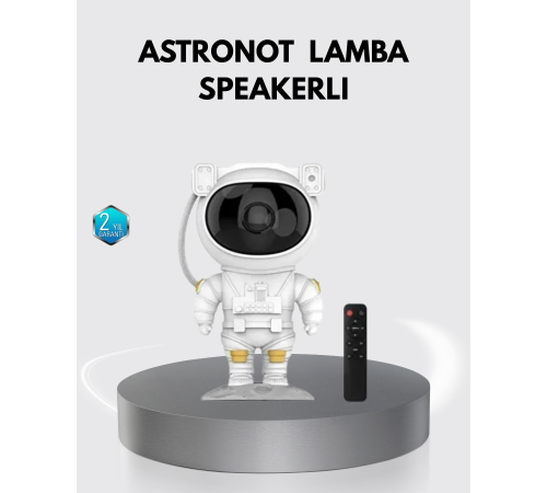 Astronot Şekilli Galaxy Projeksiyon Lambası Nebula Efektli Dekoratif Lamba