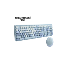 Kablosuz Klavye Mouse Seti mavi