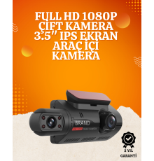 WiFi Destekli Araç Kamerası – 3 inç Ekran, 1080P Ön ve 720P İç Kamera
