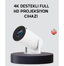 Ev Sineması Projeksiyon Cihazı – 160 ANSI Lümen, 4K Uyumlu ve Kablosuz Görüntü Aktarımı