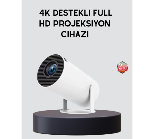 Ev Sineması Projeksiyon Cihazı – 160 ANSI Lümen, 4K Uyumlu ve Kablosuz Görüntü Aktarımı