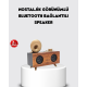 Retro Gramofon Tasarımlı Bluetooth Hoparlör – 3D Stereo Ses, 1800 mAh Batarya