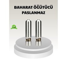 Elektrikli Tuz Karabiber Değirmeni – Paslanmaz Gövde, LED Işıklı ve Ayarlanabilir Öğütme