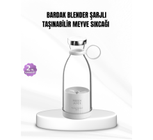 Şarjlı Portatif Blender – Gıda Sınıfı Malzeme, 10 Kullanımlık Pil, Mini Boy ve Hafif Tasarım
