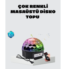 Taşınabilir Mini Disko Topu Lamba – Müzikle Senkronize Işık Efekti ve Parti Atmosferi