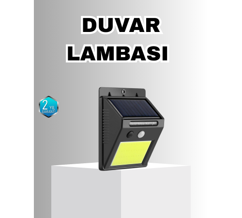 Solar Güçlü LED Dış Mekan Lambası – Güneş Enerjisiyle Şarj Olan Sensörlü Bahçe Işığı