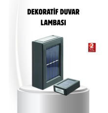 Solar Güçlü 6 LED Dış Mekan Lambası – Otomatik Aç/Kapa Işık Sensörlü Aydınlatma