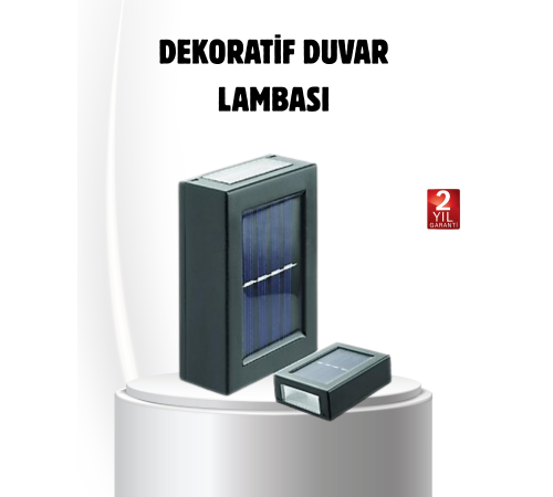 Solar Güçlü 6 LED Dış Mekan Lambası – Otomatik Aç/Kapa Işık Sensörlü Aydınlatma