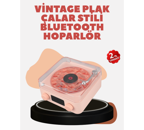 Retro Kristal Netliğinde Ses – Gece Işıklı Retro Bluetooth Hoparlör