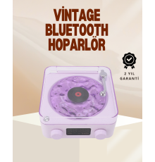 Retro Pikap Hoparlör – Şarjlı Kablosuz Projektör ve Gece Lambası