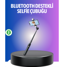 Bluetooth Selfie Çubuğu – Uzaktan Kumandalı