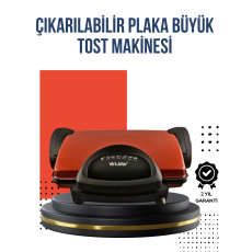 Kompakt Izgara ve Tost Makinesi – Çıkarılabilir Plaka, Döküm Gövde