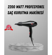 2200W Fön Makinesi – Profesyonel AC Motor, Soğuk ve Sıcak Üfleme