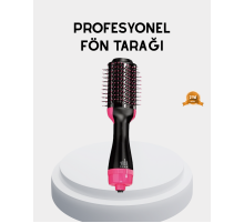 Yeni Nesil Fön Tarağı – 220°C Isı, Negatif İyon, 360° Dönebilen Kablo