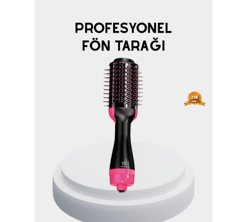 Yeni Nesil Fön Tarağı – 220°C Isı, Negatif İyon, 360° Dönebilen Kablo