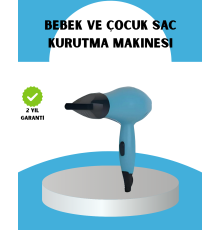 Mini Saç Kurutma Makinesi – Sessiz, Güvenli ve Hafif – Çocuklar İçin Özel Tasarım