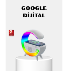 RGB Işıklı Kablosuz Şarjlı Hoparlör – FM Radyolu Akıllı Gece Lambası