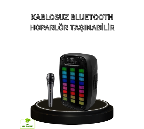 Bluetooth Hoparlör – Kablosuz Bağlantı, 2 Saat Müzik Süresi