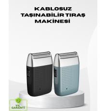 Kablosuz Şarjlı Sakal Tıraş Makinesi – Kuru Kullanım, Uzun Pil Ömrü