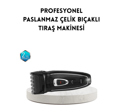 Unisex Şarjlı Saç ve Sakal Kesme Makinesi – Sessiz Motor, 1–12 mm Ayarlanabilir Başlık