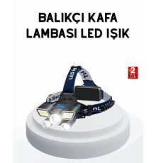 Profesyonel Şarjlı LED Far – IPX5 Suya Dayanıklı, 4 Işık Modu, Hareket Sensörlü