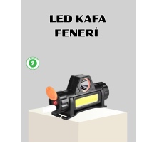 Kamp ve Doğa İçin Şarjlı LED Baş Feneri – Mıknatıslı, Su Geçirmez
