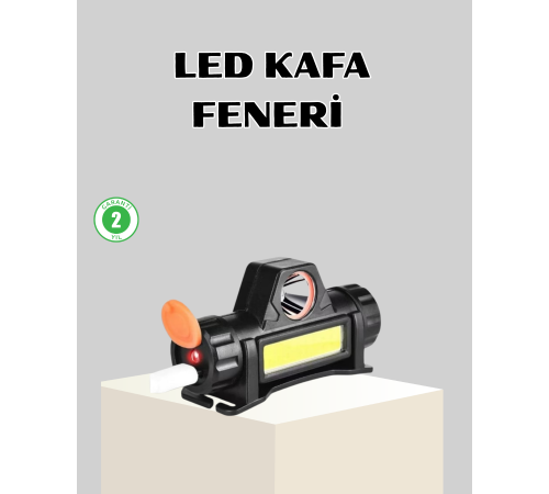Kamp ve Doğa İçin Şarjlı LED Baş Feneri – Mıknatıslı, Su Geçirmez