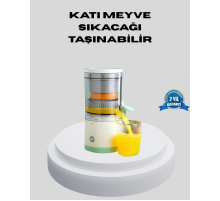 USB Şarjlı Mini Meyve Sıkacağı – Çift Bıçaklı, Güvenlik Kilitli