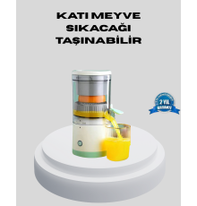 USB Şarjlı Mini Meyve Sıkacağı – Çift Bıçaklı, Güvenlik Kilitli