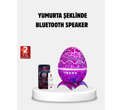 Yıldızlı Gökyüzü Dinozor Yumurta Projektör –  Ayarlanabilir Parlaklık ve Hız