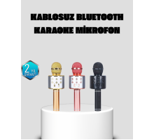 Taşınabilir Karaoke Mikrofon – Bluetooth, USB ve AUX Girişli