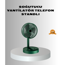 Şarjlı Katlanabilir Mini Fan – 3 Kademe Hız Ayarı, Taşınabilir Tasarım