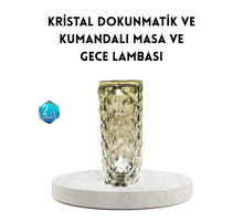 Kristal RGB LED Masa Lambası – Renkli Kumandalı Işık, Dekoratif ve Enerji Tasarruflu