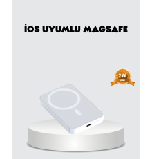 MagSafe Uyumlu Kablosuz Batarya – 27W Hızlı Şarj Destekli Kompakt Güç Bankası