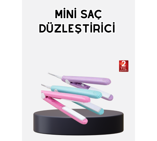 Seyahat Tipi Mini Saç Düzleştirici – Seramik Kaplama, Hızlı Isınma, Kompakt Tasarım