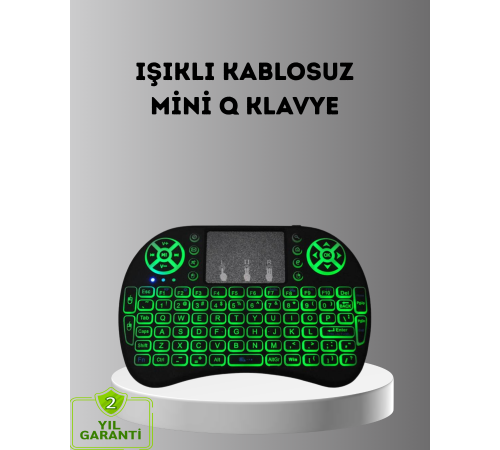 LED Işıklı Q Klavye – Touchpad, Numerik Tuş Takımı ve Multimedya Kısayolları