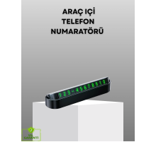 Gri Alüminyum Araç İçi Telefon Numaratörü – Dayanıklı, Modern ve Net Görünürlük Sağlayan Tasarım
