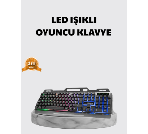 Profesyonel  Klavye Mouse Seti – RGB Işıklı, Türkçe Q, DPI Ayarlı, Dayanıklı Gövde