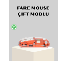 Bluetooth 5.0 & 2.4GHz Kablosuz Fare – 3 Cihaz Bağlantılı, Hızlı Geçiş, USB Alıcılı