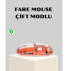 Bluetooth 5.0 & 2.4GHz Kablosuz Fare – 3 Cihaz Bağlantılı, Hızlı Geçiş, USB Alıcılı