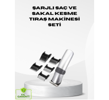 Kablosuz Profesyonel Tıraş Makinesi – Şarjlı, 60 Dakika Kullanım Süreli, Çelik Bıçaklı, Sessiz Motor