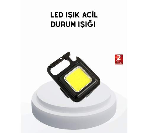 Mini 800 Lümen LED El Feneri – USB Şarjlı, 3 Kademeli Işık, Şişe Açacaklı Taşınabilir Tasarım