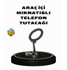 360° Dönebilen Katlanır Manyetik Araç Telefon Tutucu – MagSafe Uyumlu, Kompakt ve Şık Tasarım