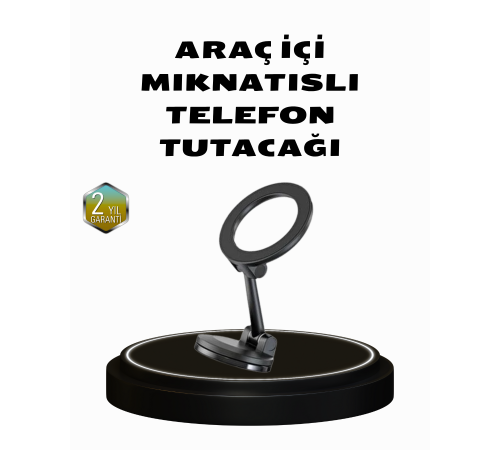 360° Dönebilen Katlanır Manyetik Araç Telefon Tutucu – MagSafe Uyumlu, Kompakt ve Şık Tasarım