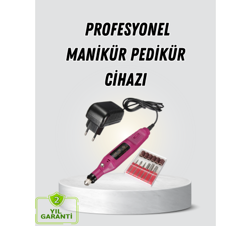 Profesyonel Tırnak Manikür Aleti – Şarjlı, Ayarlanabilir Hız, Düşük Titreşim ve Sessiz Motor Teknolojisi