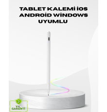 Type-C Şarjlı Dokunmatik Kalem – iPad, iPhone ve Android Uyumlu, Sessiz Çalışan