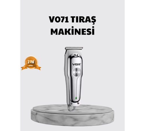 Gümüş Desenli Şarjlı Tıraş Makinesi – 120 Dakika Çalışma Süresi, 3 Başlıklı