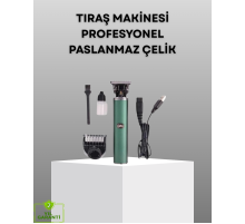 Profesyonel Şarjlı Tıraş Makinesi – 180 Dakika Kullanım, 2.5 Saat Hızlı Şarj, Evrensel USB Şarj Girişli